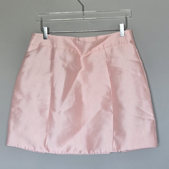 NWT Collective The Label Petal Pink Satin Mini Skirt US 10 - Picture 8 of 13